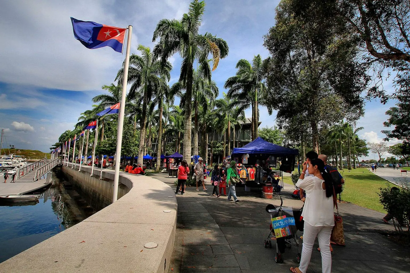 Puteri Harbour waterfront and city lights near Princess Cove
